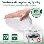 T4U 6 Inch Self Watering Pots for Indoor Plants, 6 Pack Plant Pots, Self Watering Planter for Indoor Plants, Durable Plastic Pots, Flower, Succulents (6 Pack, 6", White)