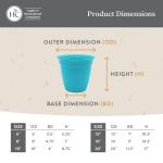 The HC Companies Eclipse Round Planter With Saucer - Outdoor & Indoor Plant Pot with Drainage Holes - Lightweight, UV-Resistant Plastic Pots For Plants, Flowers & Herbs (12" Teal, Pack of 1)