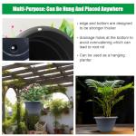 RooTrimmer Plant Pots Set of 5, 10" Outside Diameter Flower Pots, 8.5" Inner Diameter Planters with Drainage Hole, Durable Garden Pots Perfect for Indoor & Outdoor Plant Planting, Decor, Gray