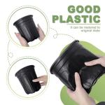 Anyumocz 60 Pcs 1 Gallon Flexible Plant Nursery Pots,Thickened Soft Plastic Seedling Pot with Holes,Flower Plant Container for Succulents,Cuttings,Transplanting,Home Garden(Black)