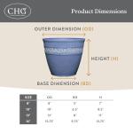 Classic Home and Garden Corinthian Resin Planter Pot - Outdoor & Indoor Plant Pot - Round Planter for Plants & Flowers (10" Storm Gray, Pack of 1)