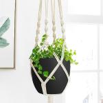 Plant Pots 8 Inch Set of 2, Flower Pots with Multi Mesh Drainage Holes, Planters for Indoor Outdoor Garden Plants and Flowers (Black)