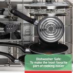 T-fal Specialty Nonstick Handy Pot with Glass Lid 3 Quart Oven Safe 350F Cookware, Pots and Pans, Dishwasher Safe Black