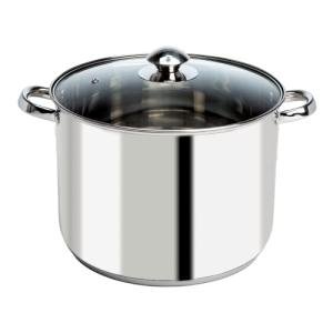 Ecolution Stainless Steel Stock Pot, Encapsulated Induction Ready Cooking Pot with Glass Lid, Oven Safe, Dishwasher Safe Soup Pot, 8-Quart