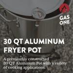 GasOne 30Qt Aluminum Stock Pot with Strainer and Lid – Large Deep Fryer Pot with Basket for Boiling, Frying Turkey, Seafood, Crawfish – Food-Grade Aluminum Large Cooking Pot with Sturdy Handles