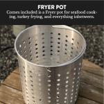 GasOne 30Qt Aluminum Stock Pot with Strainer and Lid – Large Deep Fryer Pot with Basket for Boiling, Frying Turkey, Seafood, Crawfish – Food-Grade Aluminum Large Cooking Pot with Sturdy Handles