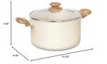 MICHELANGELO Stock Pot - 6 Qt Soup Pot with Lid, Non Stick Pots with Granite Coating, Non Toxic Cooking Pots for All Stovetops, with Stay Cool Handles