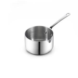 Cooks Standard Stainless Steel Butter Warmer 0.46 QT, Multi-Ply Clad Small Sauce Pan, 440ml Mini Butter Chocolate Milk Melting Pot with Pour Spout Cooking Pot ideal for Chefs, Baristas