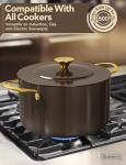 MICHELANGELO 6 Quart Dutch Oven Pot with Lid - Non-Stick Ceramic Coating - Non-Toxic Stock Pot - Cooking Pot - Oven Safe & All Stoves Compatible