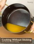 MICHELANGELO 6 Quart Dutch Oven Pot with Lid - Non-Stick Ceramic Coating - Non-Toxic Stock Pot - Cooking Pot - Oven Safe & All Stoves Compatible