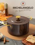 MICHELANGELO 6 Quart Dutch Oven Pot with Lid - Non-Stick Ceramic Coating - Non-Toxic Stock Pot - Cooking Pot - Oven Safe & All Stoves Compatible
