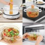 Glass Cooking Pot With Lid, 60.8OZ Simmer Pot Heat Resistant Borosilicate Stovetop Saucepan With Cover Handle - Cookware Set for Pasta, Noodles, Soup, Cereals, Fruit