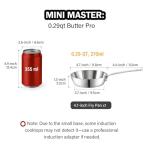 Cooks Standard Stainless Steel Butter Warmer, 4.7 Inch Multi-Ply Clad Mini Omelette Egg Frying Pan, Butter Melting Pot Small Sauce Pot for Cooking, Camping