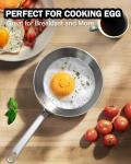 Cooks Standard Stainless Steel Butter Warmer, 4.7 Inch Multi-Ply Clad Mini Omelette Egg Frying Pan, Butter Melting Pot Small Sauce Pot for Cooking, Camping