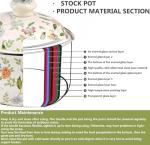 OLYTARU Enamel Stockpot with Lid,Simmer Pot,Flower Enamel Stockpot with Lid,Stockpots for Cooking（3L,growing）