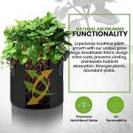 Utopia Home 5 Pack 5 Gallon Grow Bags, 300G Thickened Nonwoven Plant Fabric Pots for Outdoor, Grow Pots, Garden Plant Bags, Aeration Fabric Planters for Fruits, Vegetables and Flowers