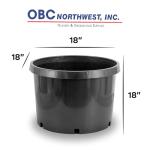 Pro Cal 10 Gallon Premium Nursery Plastic Planter Flower Herb Vegetable Garden Grow Pots with Drainage Holes for Outdoor and Indoor Use, Black, 5 Pack
