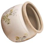 Xiaan Jiaju Ceramic Pots for Plants, Plant Pots with Drainage Hole, 6.29in. Flower Pots Ceramic Vase, Vintage Planters & Succulent Pots, Crackle Glaze Finish Vase, Yellow Sage