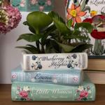 Steel Mill & Co Original Small Book-Shaped Decorative Planter, Ceramic Planter for Home Decor, Cute Bookshelf Decor, Unique Planter for Book Lovers, Classic Titles Bookstack