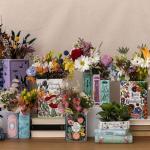 Steel Mill & Co Original Small Book-Shaped Decorative Planter, Ceramic Planter for Home Decor, Cute Bookshelf Decor, Unique Planter for Book Lovers, Classic Titles Bookstack