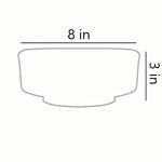 The HC Companies 8 Inch Round Plastic Succulent Capri Bowl 8"x8"x3" in Faux Concrete Color with Copper Band