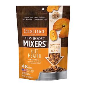 Instinct Raw Boost Mixers Freeze Dried Dog Food Toppers For Dry Food, Grain Free Dog Food Toppers with Chicken For Dogs - Gut Health, 12.5 oz