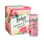 Belvoir Farm Elderflower & Rose Sparkling Lemonade | Delicious On It's Own Or As A Mixer | Product of UK | 4 Cans, 8.4 fl oz (250mL)