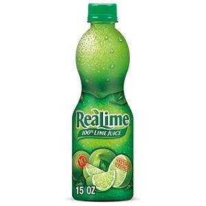 ReaLime 100% Lime Juice, 15 fl oz bottle, Made with Lime Juice from Concentrate, Gluten-Free, Sodium Free, Perfect Mixer to add to Cocktails and Marinades