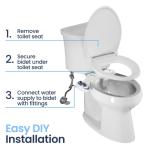 LUXE Bidet NEO 120 - Self-Cleaning Nozzle, Fresh Water Non-Electric Bidet Attachment for Toilet Seat, Adjustable Water Pressure, Rear Wash (White)