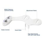LUXE Bidet NEO 120 - Self-Cleaning Nozzle, Fresh Water Non-Electric Bidet Attachment for Toilet Seat, Adjustable Water Pressure, Rear Wash (White)