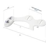 LUXE Bidet NEO 120 - Self-Cleaning Nozzle, Fresh Water Non-Electric Bidet Attachment for Toilet Seat, Adjustable Water Pressure, Rear Wash (White)