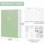 Perfect Blank Recipe book - Recipe Book to Write In Your Own Recipes,Organize Your Recipes- Waterproof Cover and 186 Blank Pages Recipe Notebook (spring green)