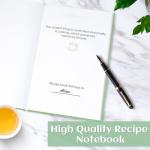 Perfect Blank Recipe book - Recipe Book to Write In Your Own Recipes,Organize Your Recipes- Waterproof Cover and 186 Blank Pages Recipe Notebook (spring green)