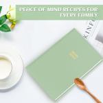 Perfect Blank Recipe book - Recipe Book to Write In Your Own Recipes,Organize Your Recipes- Waterproof Cover and 186 Blank Pages Recipe Notebook (spring green)
