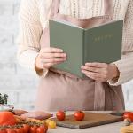 ZICOTO Aesthetic Blank Recipe Book with Waterproof Cover - The Perfect Recipe Notebook To Write In Your Own Recipes - Beautiful Blank Cookbook to Organize Your Recipes