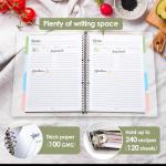 8.5" x 11" Recipe Book to Write in Your Own Recipes, Personal Blank Recipe Notebook Binder, Removable Hardcover Empty Recipe Journal Cookbook Binder with 8 Dividers and 24 Tabs, Hold up to 240 Recipes