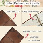 GoShambar Blank Recipe Book To Write In Your Own Recipes, Leather Recipe Notebook, Recipe Journal Hold 150 Recipes(Long Recipes & Short Recipes) (Brown)