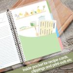 8.5" x 11" Recipe Book to Write in Your Own Recipes, Personal Blank Recipe Notebook Binder, Removable Hardcover Empty Recipe Journal Cookbook Binder with 8 Dividers and 24 Tabs, Hold up to 240 Recipes