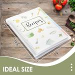 8.5" x 11" Recipe Book to Write in Your Own Recipes, Personal Blank Recipe Notebook Binder, Removable Hardcover Empty Recipe Journal Cookbook Binder with 8 Dividers and 24 Tabs, Hold up to 240 Recipes