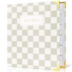 Aesthetic Recipe Binder with Waterproof Cover - The Perfect Recipe Book with Plastic Sleeves to Write in Your Own Recipes - Quality Blank Cookbook Binder, Cards incl.