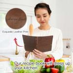 GoShambar Blank Recipe Book To Write In Your Own Recipes, Leather Recipe Notebook, Recipe Journal Hold 150 Recipes(Long Recipes & Short Recipes) (Brown)