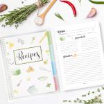 8.5" x 11" Recipe Book to Write in Your Own Recipes, Personal Blank Recipe Notebook Binder, Removable Hardcover Empty Recipe Journal Cookbook Binder with 8 Dividers and 24 Tabs, Hold up to 240 Recipes