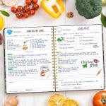 LuBudingJoy Blank Recipe Notebook to Write in Your Own Recipes, Full Page Sprial Hardcover Personal Recipe Organise, Recipe Journal Hold 140 Recipes (Black)