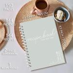 Recipe Book to Write in Your Own Recipes - Spiral Blank Cookbook 150 Pages Holds 144 Recipes - Elegant Waterproof Cover Big Recipe Journal - Easy to Use Layout (A5 (6.0x8.5 Inch))