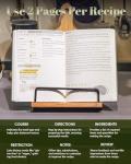 hi!SCI Recipe Book to Write in Your Own Recipes, Blank Recipe Notebook with 192 Pages, 7" x 10" Hardcover Recipe Journal for Family Cooking Lover, Diy Cookbook to Organize Your Recipes(Sage Green)