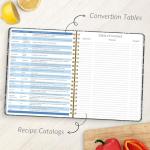 LuBudingJoy Blank Recipe Notebook to Write in Your Own Recipes, Full Page Sprial Hardcover Personal Recipe Organise, Recipe Journal Hold 140 Recipes (Black)