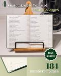 hi!SCI Recipe Book to Write in Your Own Recipes, Blank Recipe Notebook with 192 Pages, 7" x 10" Hardcover Recipe Journal for Family Cooking Lover, Diy Cookbook to Organize Your Recipes(Sage Green)