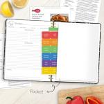 LuBudingJoy Blank Recipe Notebook to Write in Your Own Recipes, Full Page Sprial Hardcover Personal Recipe Organise, Recipe Journal Hold 140 Recipes (Black)