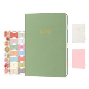 Artake Recipe Book to Write in Your Own Recipes, Blank Cookbook Family Recipe Notebook with Tabs, Aesthetic Blank Cook Book to Organize Your Recipes, 8.5 x 5.5