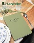 hi!SCI Recipe Book to Write in Your Own Recipes, Blank Recipe Notebook with 192 Pages, 7" x 10" Hardcover Recipe Journal for Family Cooking Lover, Diy Cookbook to Organize Your Recipes(Sage Green)